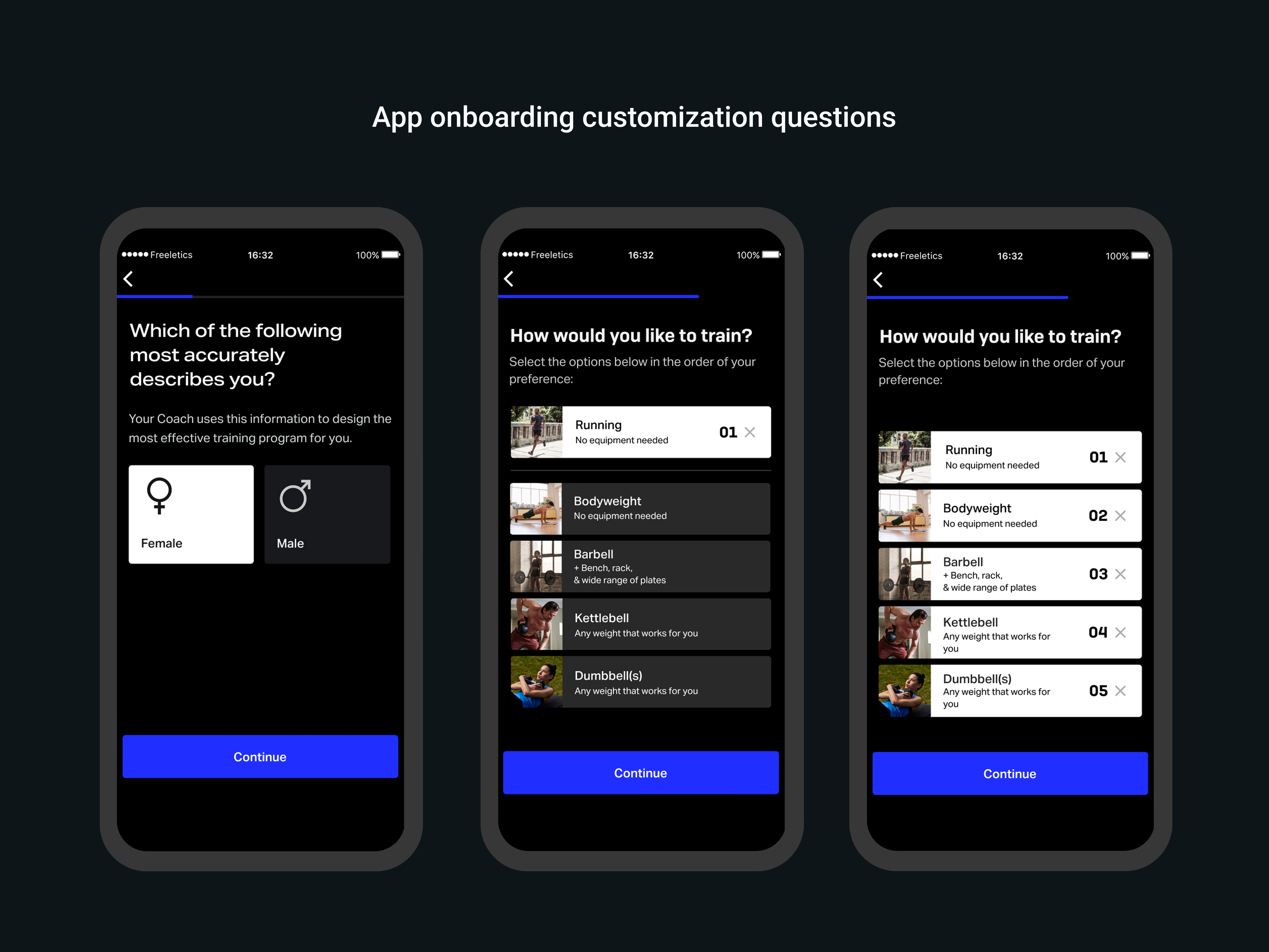 freeletics portfolio